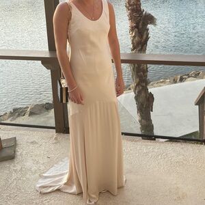 Champagne colored long dress